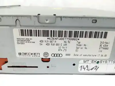 Pezzo di ricambio per auto di seconda mano impianto audio / radio cd per audi a6 berlina (4f2) 2.7 tdi riferimenti oem iam 4e0919887m  