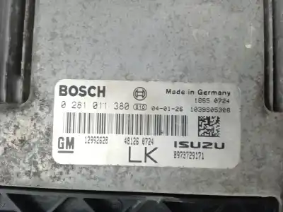 Second-hand car spare part ecu engine control for opel astra h sedán (a04) 1.7 cdti (l69) oem iam references 0281011380  12992628