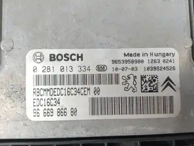 Second-hand car spare part ecu engine control for citroen c4 picasso i monospace (ud_) 1.6 hdi oem iam references 0281013334  9666986680