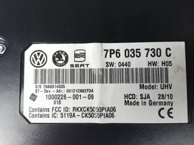 Автозапчастина б/у електронний модуль для seat leon (1p1) reference посилання на oem iam 7p6035730c  