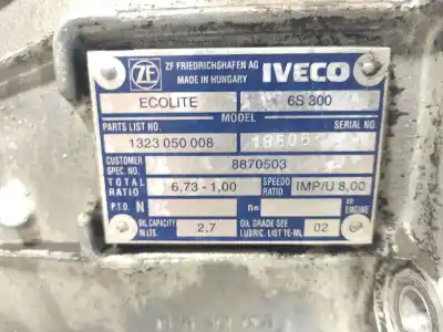 Pezzo di ricambio per auto di seconda mano riduttore per iveco daily ii furgón/ranchera familiar 65 c 15 riferimenti oem iam 8870503 zf6s300 