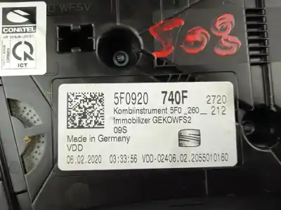 Second-hand car spare part dashboard for seat leon st (5f8) * oem iam references 5f0920740f  