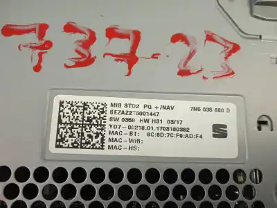 Pezzo di ricambio per auto di seconda mano display multifunzione per seat alhambra (710, 711) 2.0 tdi riferimenti oem iam 7n5035680d  