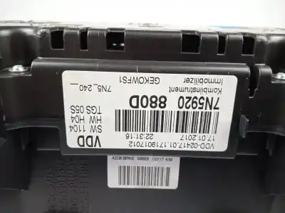 Pièce détachée automobile d'occasion compteur de vitesse tableau de bord pour seat alhambra (710, 711) 2.0 tdi références oem iam 7n5920880d  