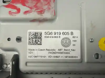 Second-hand car spare part multifunction display for vw tiguan (ad1, ax1) 2.0 tdi 4motion oem iam references 5g6919605b  
