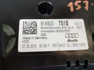 Автозапчасти б/у приборная доска за audi q2 (gab, gag) 1.6 tdi ссылки oem iam 81a920751b  