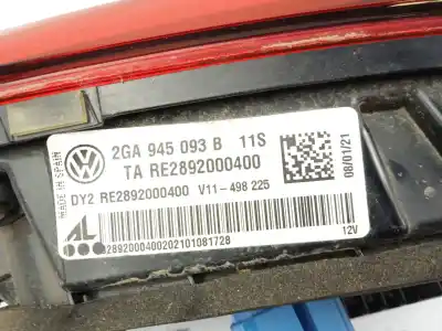 Автозапчасти б/у внутренний левый задний фонарь за volkswagen t-roc (a11, d11) 2.0 tdi ссылки oem iam 2ga945093b  