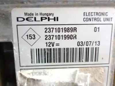 Second-hand car spare part ecu engine control for renault kangoo express (fw0/1_) 1.5 dci 75 (fw07, fw10, fw04) oem iam references 237101989r  237101990r