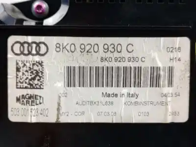 Автозапчастина б/у панель інструментів для audi a4 b8 (8k2) 2.0 tdi посилання на oem iam 8k0920930c  