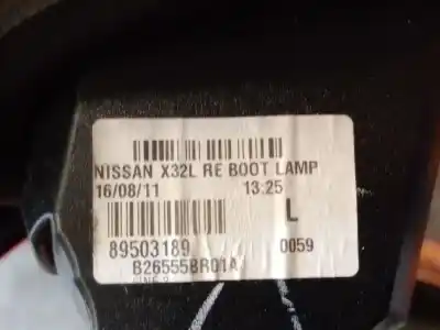 Автозапчасти б/у внутренний левый задний фонарь за nissan qashqai / qashqai +2 i (j10, nj10, jj10e) 1.5 dci ссылки oem iam 89503189  