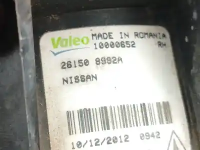 Pezzo di ricambio per auto di seconda mano luce fendinebbia destra per nissan qashqai / qashqai +2 i (j10, nj10, jj10e) 1.5 dci riferimenti oem iam 261508992a   Pezzo di ricambio per auto di seconda mano luce fendinebbia destra per nissan qashqai / qashqai +2 i (j10, nj10, jj10e) 1.5 dci riferimenti oem iam 261508992a