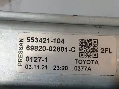 Second-hand car spare part driver left window regulator for toyota corolla sedán (_e21_) 1.8 vvti hybrid (mzea12, zre211, zwe211) oem iam references 553421104  8570102090