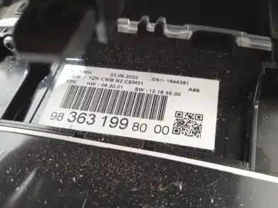 Pezzo di ricambio per auto di seconda mano pannello degli strumenti per citroen c3 aircross ii (2r_, 2c_) 1.5 bluehdi 110 riferimenti oem iam 9836319980  