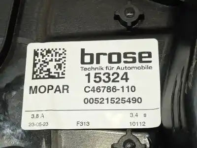 Автозапчастина б/у регулятор переднього правого скла для jeep renegade suv (bu, b1, bv) 1.5 t4 hybrid посилання на oem iam 00521525490  