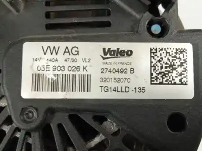 Автозапчастина б/у генератор для seat ateca (kh7, khp) 1.5 tsi посилання на oem iam 05e903026k  