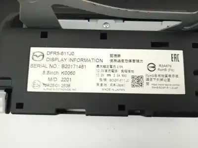 Second-hand car spare part multifunction display for mazda cx-30 (dm) skyactiv-g m hybrid oem iam references dfr5611j0  