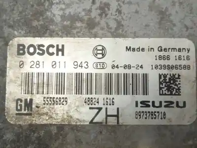 Second-hand car spare part ecu engine control for opel astra h ranchera familiar (a04) 1.7 cdti (l35) oem iam references 0281011943  