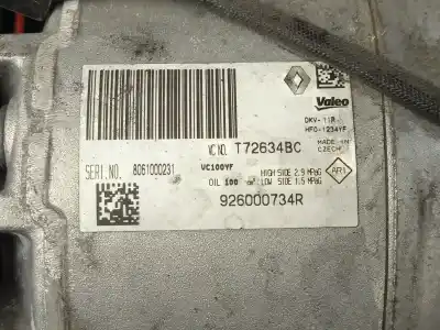 Автозапчастина б/у компресор кондиционера для renault captur i (j5_, h5_) 0.9 tce 90 посилання на oem iam 926000734r  