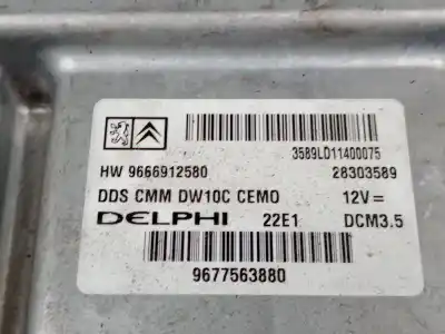 Second-hand car spare part ecu engine control for citroen c4 picasso i monospace (ud_) 2.0 hdi 150 oem iam references 9677563880  