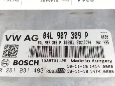 Автозапчасти б/у блок управления двигателем за volkswagen t-roc (a11, d11) 2.0 tdi ссылки oem iam 04l907309p  