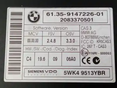 Автозапчасти б/у блок управления комфортом за bmw 3 (e90) 330 d ссылки oem iam 61359147226  
