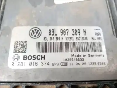 Second-hand car spare part ecu engine control for volkswagen passat b7 (362) 2.0 tdi oem iam references 03l907309n  0281016374