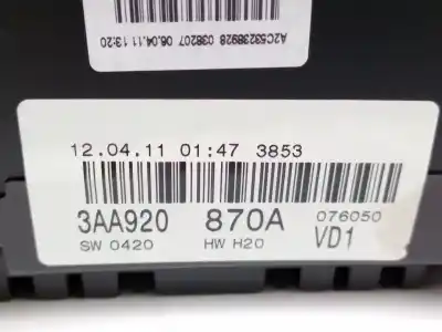 Second-hand car spare part dashboard for volkswagen passat b7 (362) 2.0 tdi oem iam references 3aa920870a  