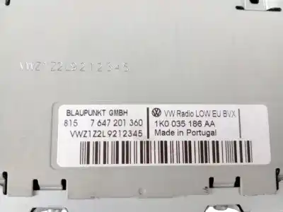 Second-hand car spare part audio system / radio cd for volkswagen passat b7 (362) 2.0 tdi oem iam references 1k0035186aa   Second-hand car spare part audio system / radio cd for volkswagen passat b7 (362) 2.0 tdi oem iam references 1k0035186aa