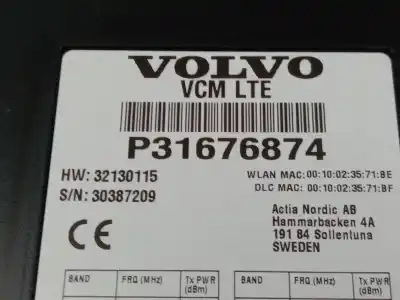 Second-hand car spare part electronic module for volvo xc40 (536) t3 oem iam references p31676874  