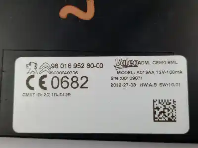 Автозапчастина б/у електронний модуль для citroen ds5 2.0 hdi 165 посилання на oem iam 9801695280  