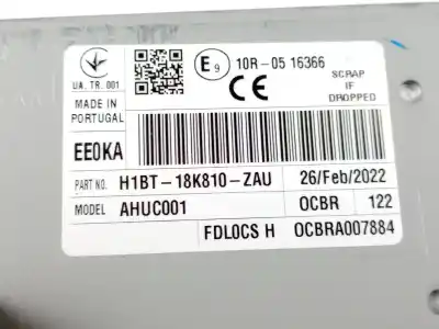 Second-hand car spare part audio system / radio cd for ford puma (j2k, cf7) 1.0 ecoboost mhev oem iam references h1bt18k810zau  