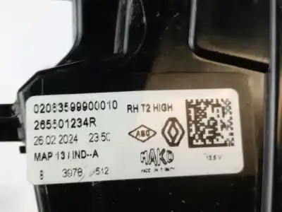 Автозапчастина б/у внутрішній правий завод для renault captur ii (hf_) 1.0 tce 90 eco-g (hfm6) посилання на oem iam 265501234r  