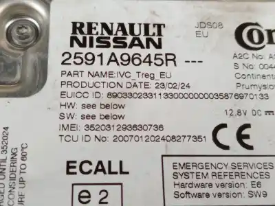 Second-hand car spare part electronic module for renault captur ii (hf_) 1.0 tce 90 eco-g (hfm6) oem iam references 2591a9645r  