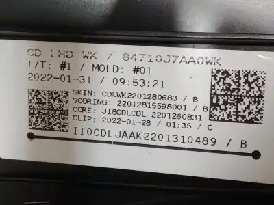 Pezzo di ricambio per auto di seconda mano kit airbag per kia xceed (cd) 1.0 t-gdi riferimenti oem iam 84710j7aa0wk  