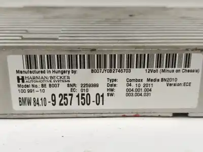 Second-hand car spare part electronic module for bmw 5 (f10) 520 d oem iam references 84109257150  