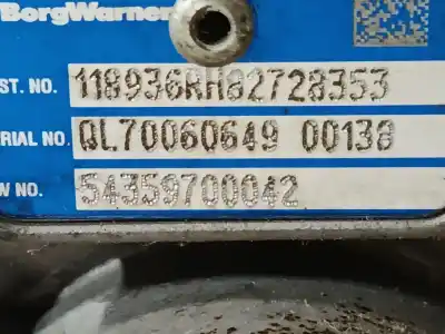 Peça sobressalente para automóvel em segunda mão turbocompresor por dacia sandero laureate referências oem iam 54359700042  