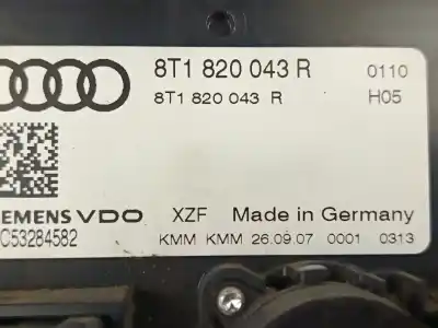 Peça sobressalente para automóvel em segunda mão comando de sofagem (chauffage / ar condicionado) por audi a5 (8t3) 2.7 tdi referências oem iam 8t1820043r  