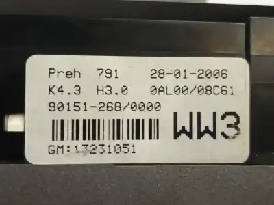 Peça sobressalente para automóvel em segunda mão comando de sofagem (chauffage / ar condicionado)  por opel astra h (a04) 1.7 cdti (l48) referências oem iam 13231051  