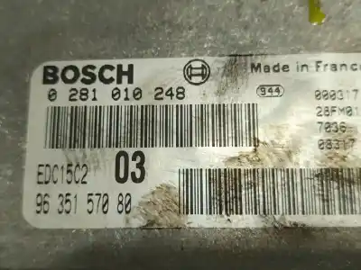 Автозапчасти б/у блок управления двигателем за peugeot 406 (8b) 2.0 hdi 110 ссылки oem iam 9635157080  0281010248
