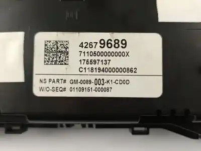 Pièce détachée automobile d'occasion compteur de vitesse tableau de bord pour opel mokka / mokka x (j13) 1.4 lpg (_76) références oem iam 42679689  