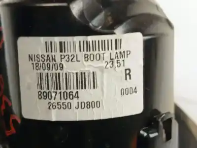 Pezzo di ricambio per auto di seconda mano luce di coda interna destra per nissan qashqai / qashqai +2 i (j10, nj10, jj10e) 1.5 dci riferimenti oem iam 26550jd800  