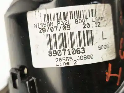 Pezzo di ricambio per auto di seconda mano luce di coda interna sinistra per nissan qashqai / qashqai +2 i (j10, nj10, jj10e) 1.5 dci riferimenti oem iam 26555jd800   Pezzo di ricambio per auto di seconda mano luce di coda interna sinistra per nissan qashqai / qashqai +2 i (j10, nj10, jj10e) 1.5 dci riferimenti oem iam 26555jd800