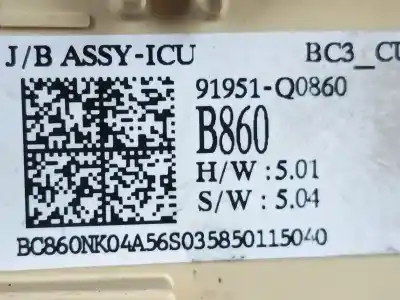 Pièce détachée automobile d'occasion boîtes à fusibles pour hyundai bayon (bc3) 1.2 mpi références oem iam 91951q0860   Pièce détachée automobile d'occasion boîtes à fusibles pour hyundai bayon (bc3) 1.2 mpi références oem iam 91951q0860