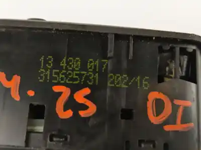 Second-hand car spare part left front power window switch for opel corsa e (x15) 1.4 (08, 68) oem iam references 13430017  