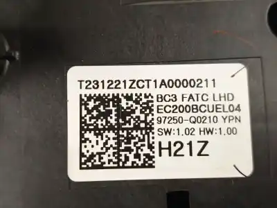 Second-hand car spare part climate control for hyundai i20 iii (bc3, bi3) 1.6 t-gdi oem iam references 97250q0210  