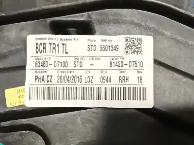 Автозапчастина б/у регулятор скла заднього правого для hyundai tucson (tl, tle) 1.7 crdi посилання на oem iam 83481d7000  