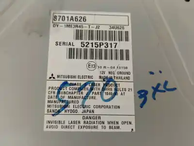 Автозапчастина б/у аудіо система / радіо cd для mitsubishi asx (ga_w_) 1.8 di-d 4wd (ga6w) посилання на oem iam 8701a626  