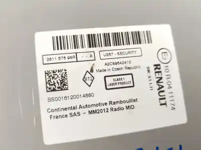 Second-hand car spare part audio system / radio cd for renault scénic iii (jz0/1_) 1.2 tce (jz16) oem iam references 281157698r  