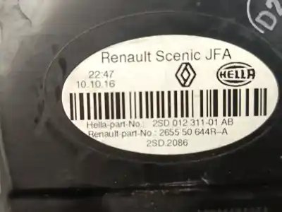 Автозапчасти б/у левый задний фонарь за renault scénic iv (j9_) 1.5 dci 110 ссылки oem iam 265550644r  