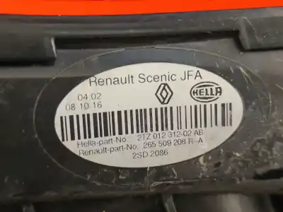 Автозапчасти б/у внутренний правый задний фонарь за renault scénic iv (j9_) 1.5 dci 110 ссылки oem iam 265509208r  